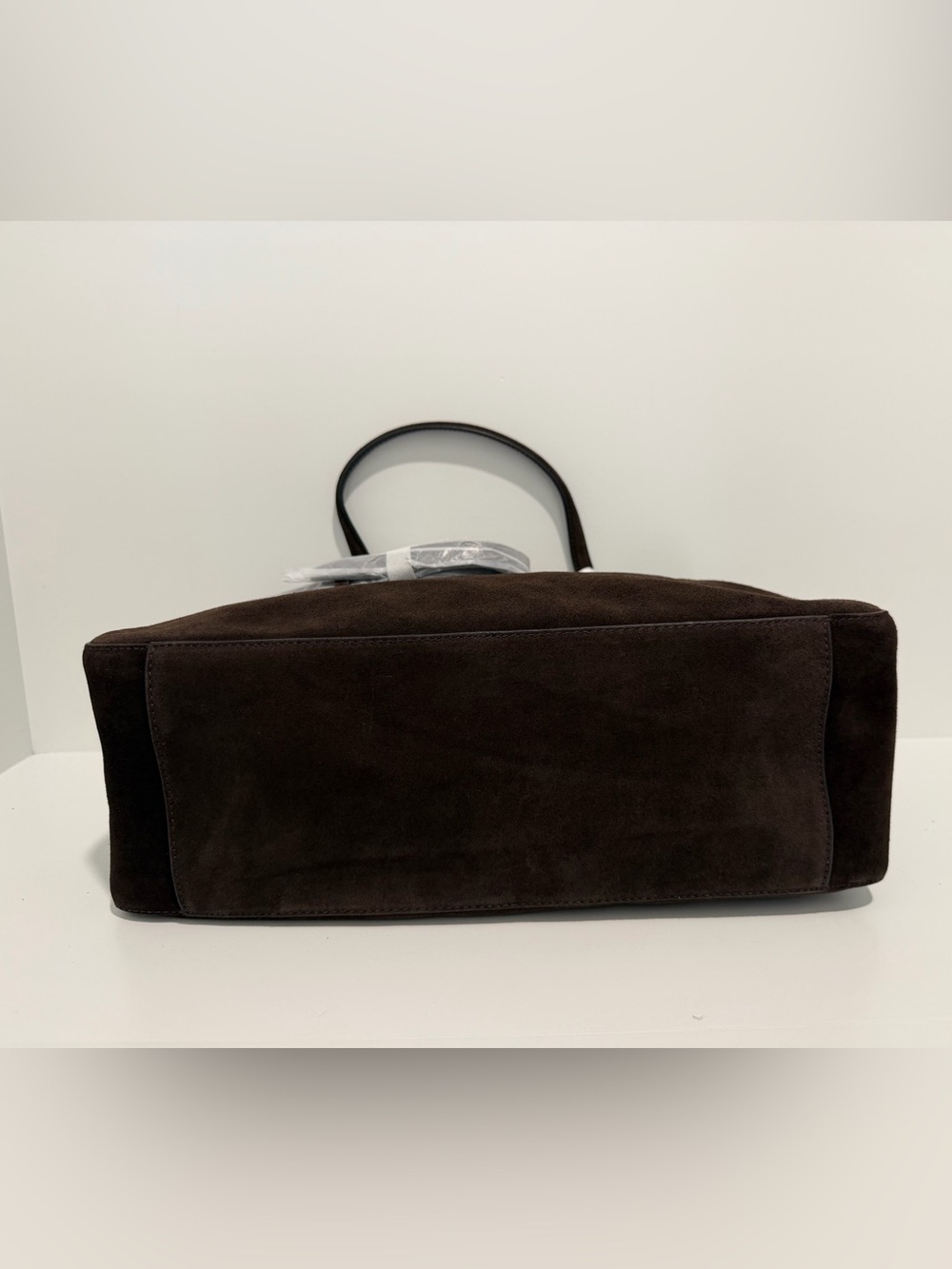 NEW Madewell Suede Large Belted Satchel Bag in Dark Carob Brown NW380 $258 - Picture 9 of 11